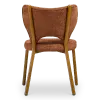 Japandi Eetkamerstoel Cho | Terracotta Chenille | Walnoot