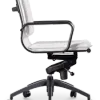 Diamond Softpad Bureaustoel Wit | Lage Rug
