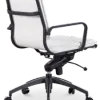 Diamond Softpad Bureaustoel Wit | Lage Rug