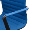 Cavel CD 119 Bureaustoel Blauw Linnen | Zwart Frame