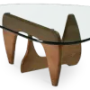 Japandi Salontafel Sabi | Glazen Blad | Walnoot Onderstel