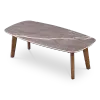 Salontafel Baron Deens Ovaal Antraciet Keramiek | Walnoot Poten