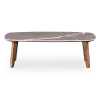 Salontafel Baron Deens Ovaal Antraciet Keramiek | Walnoot Poten