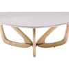 Japandi Salontafel Butterfly | Wit Keramiek | Essen Onderstel
