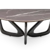 Japandi Salontafel Butterfly | Antraciet Keramiek | Zwart Onderstel