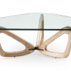 Japandi Salontafel Butterfly | Glazen Blad | Essen Onderstel