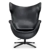 Flag Chair Zwart Leer
