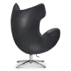 Flag Chair Zwart Leer