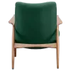 Cavel Flyder Scandinavische Lounge Chair Teddy Groen Walnoot