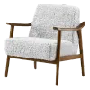 Cavel Hezel Scandinavische Lounge Chair Teddy Wit Walnoot