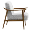 Cavel Hezel Scandinavische Lounge Chair Teddy Wit Walnoot