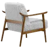 Cavel Hezel Scandinavische Lounge Chair Teddy Wit Walnoot