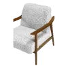 Cavel Hezel Scandinavische Lounge Chair Teddy Wit Walnoot