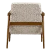 Cavel Hezel Scandinavische Lounge Chair Teddy Taupe Walnoot