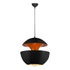 Hanglamp Peach | Mat Zwart / Goud