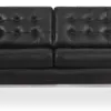 Florence Knoll Twee Zits Zwart Leer
