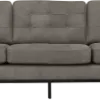 Italo Drie Zits Elegant Silver Grey Velvet