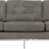 Italo Drie Zits Elegant Silver Grey Velvet