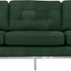 Italo Drie Zits Forest Green Velvet