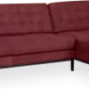 Florence Knoll Hoekbank Bordeaux Red Velvet (Hoek Links)