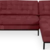 Florence Knoll Hoekbank Bordeaux Red Velvet (Hoek Links)