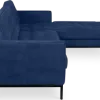Florence Knoll Hoekbank Kings Blue Velvet (Hoek Links)