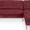 Florence Knoll Hoekbank Bordeaux Red Velvet (Hoek Links)