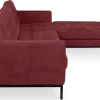 Florence Knoll Hoekbank Bordeaux Red Velvet (Hoek Links)