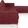 Florence Knoll Hoekbank Bordeaux Red Velvet (Hoek Links)