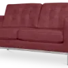 Italo Twee Zits Bordeaux Red Velvet
