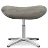 Flegg Ottoman / Hocker Elegant Silver Velvet