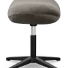 Flegg Ottoman / Hocker Elegant Silver Velvet