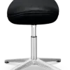 Flegg Ottoman / Hocker Zwart Leer