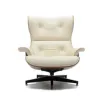 Cavel Lounge Chair Offwhite Leer | Naturel Palissander Schalen