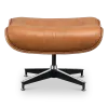 Cavel Lounge Chair Ottoman / Hocker Cognac / Bruin Leer | Essen Schaal