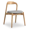 Bow Eetkamerstoel | Essen Hout | Grijs Boucle