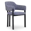 Japandi Eetkamerstoel Isamu | Blauw OTE | Zwart Onderstel