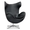 Flag Chair Zwart Leer