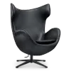 Flag Chair Zwart Leer