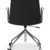 Cavel Lincoln Bureaustoel | Zwart PU Leer | Chroom