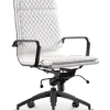 Diamond Softpad Bureaustoel Wit | Hoge Rug