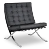 Paviljoen Chair XL Zwart Leer