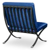 Paviljoen Chair XL Blauw Velvet Set | Inclusief Voetenbank | Zwart Frame