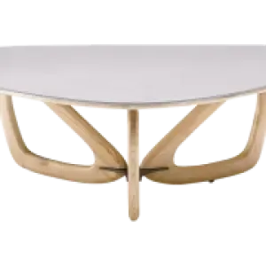 Japandi Salontafel Butterfly | Wit Keramiek | Essen Onderstel