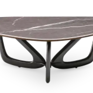 Japandi Salontafel Butterfly | Antraciet Keramiek | Zwart Onderstel