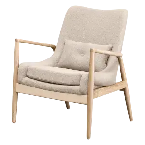 Cavel Flyder Scandinavische Lounge Chair Teddy Taupe Essen
