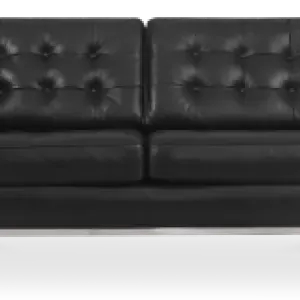Florence Knoll Twee Zits Zwart Leer