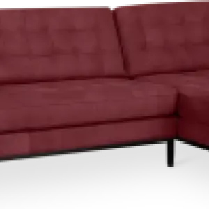 Florence Knoll Hoekbank Bordeaux Red Velvet (Hoek Links)