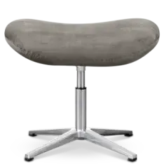 Flegg Ottoman / Hocker Elegant Silver Velvet