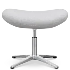 Flegg Ottoman / Hocker Licht Grijs Kasjmier